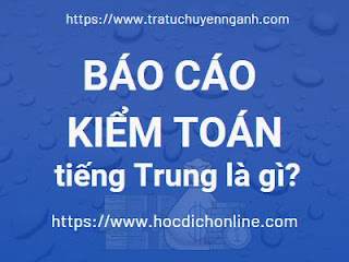 Báo cáo kiểm toán tiếng Trung là gì?