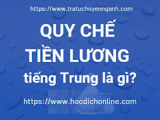 Quy chế tiền lương tiếng Trung là gì?