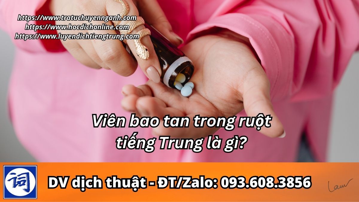Viên bao tan trong ruột tiếng Trung là gì?