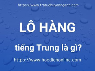 Lô hàng tiếng Trung là gì? 7 Lô hàng tiếng Trung là gì?