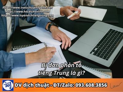 Bị đơn phản tố tiếng Trung là gì?