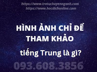 Hình ảnh chỉ để tham khảo tiếng Trung là gì?