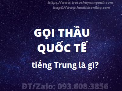 Gọi thầu quốc tế tiếng Trung là gì?
