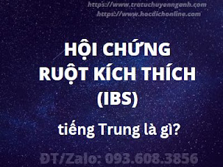 Hội chứng ruột kích thích (IBS) tiếng Trung là gì? 7 Hội chứng ruột kích thích (IBS) tiếng Trung là gì?