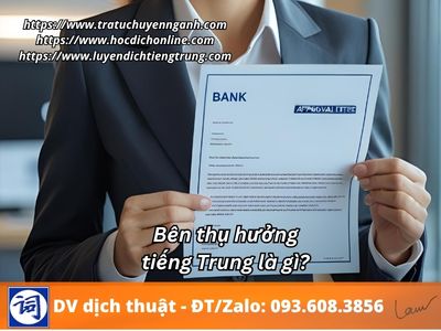Bên thụ hưởng tiếng Trung là gì? 1 Bên thụ hưởng tiếng Trung là gì?