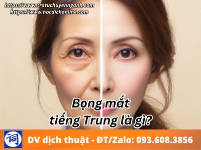 Bọng mắt tiếng Trung là gì?