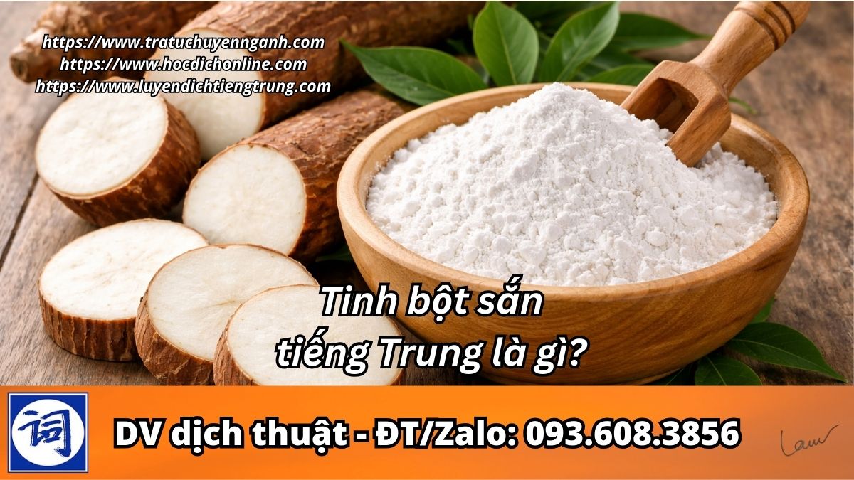 Tinh bột sắn tiếng Trung là gì? 1 Tinh bột sắn tiếng Trung là gì?