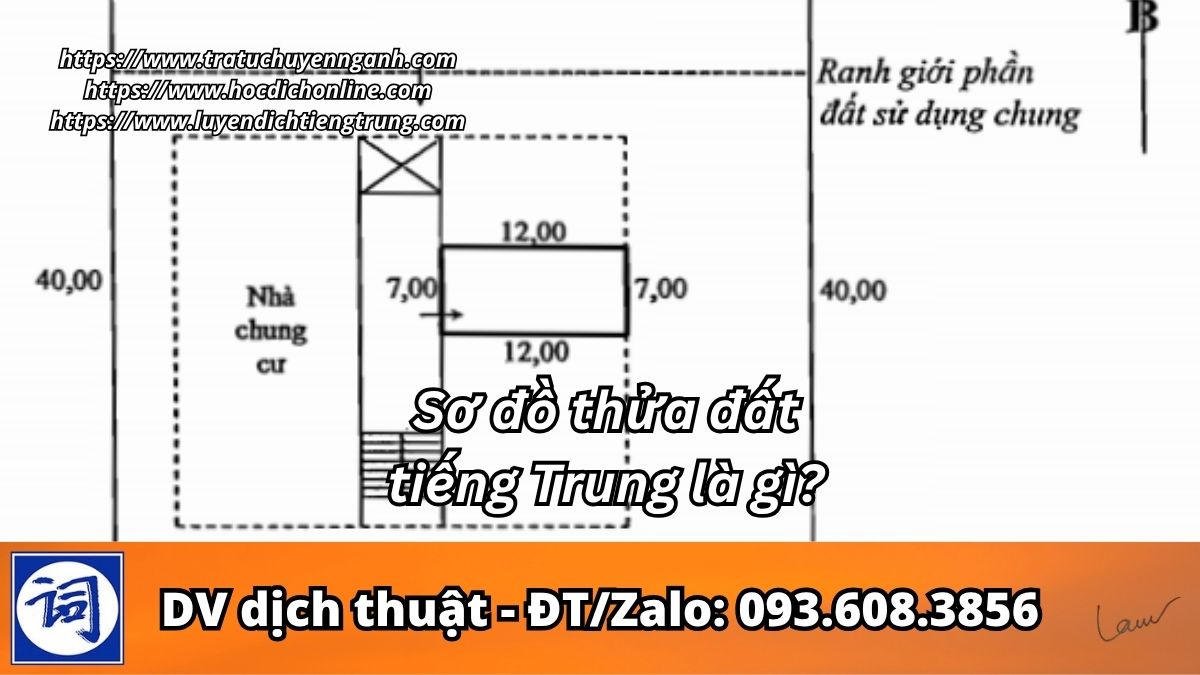 Sơ đồ thửa đất tiếng Trung là gì?