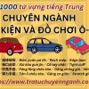 1000 từ vựng nội thất và đồ chơi ô-tô tiếng Trung 4 1000 từ vựng nội thất và đồ chơi ô-tô tiếng Trung